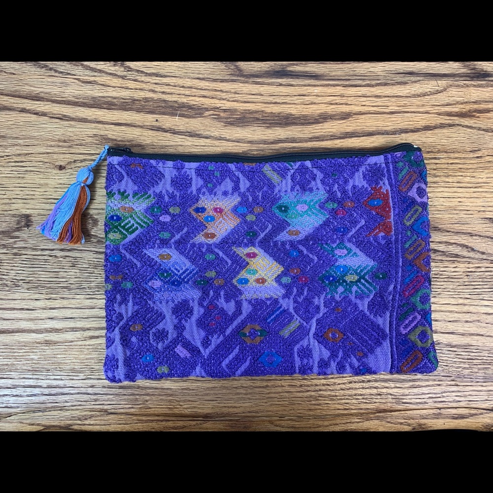 Boho bag, purse, clutch handmade huipil